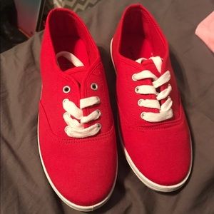 NWOT Red Canvas Sneakers